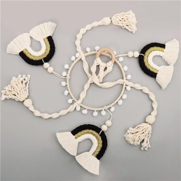 Crib Mobile, Mobile for Crib, Baby Mobile for Bassinet, Black and White Mobile - Picture 4 of 6